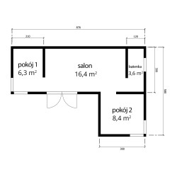 DOM Z BALI PROFILOWANYCH 34,7 m2