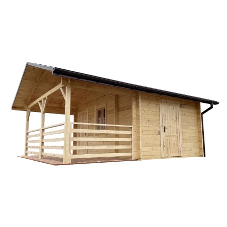 DOMEK "NEMEZJA" Z BALI PROFILOWANYCH 16 m2