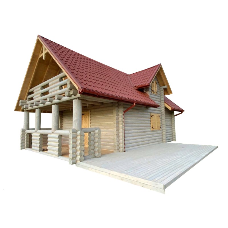 DOM Z BALI OKRĄGŁYCH 70 m2 + DWA TARASY