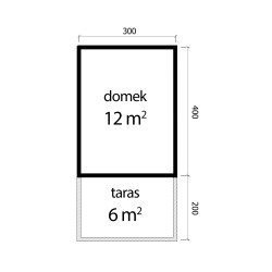 DOMEK "AKACJA" Z BALI PROFILOWANYCH 12 m2