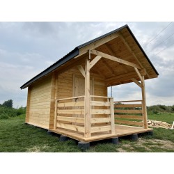 DOMEK "AKACJA" Z BALI PROFILOWANYCH 12 m2