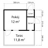 DOMEK "MAGNOLIA" Z BALI PROFILOWANYCH 16 m2