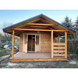 DOMEK OGRODOWY DREWNIANY 16 m2