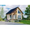 DOMEK LETNISKOWY "CYNTIA" STODOŁA 70m2 Z BALI PROFILOWANYCH