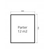 DOM Z BALA 160MM LETNISKOWY 300X400 12m2