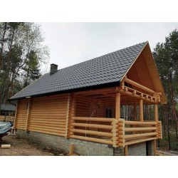 DOM Z BALA 180MM LETNISKOWY 70M2 + TARAS + BALKON