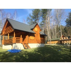 DOM Z BALA 180MM LETNISKOWY 70M2 + TARAS + BALKON