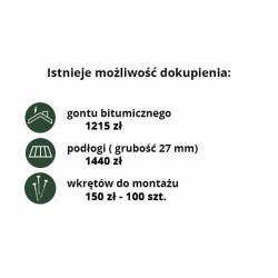 DOMEK "ISMENA" OGRODOWY DREWNIANY + OKNA + DRZWI