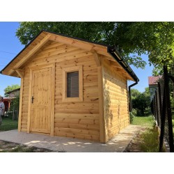 DREWNIANY DOMEK OGRODOWY DZIAŁKOWY PÓŁBALE