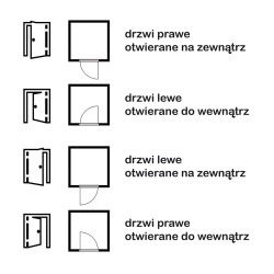 KLASYCZNE DRZWI DREWNIANE ZEWNĘTRZNE - 100x200 cm