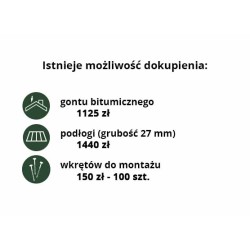 DOMEK "HIBISKUS" NARZĘDZIOWY OGRODOWY DREWNIANY