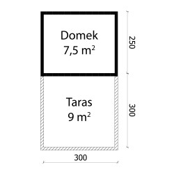 DREWNIANY DOMEK "FREZJA" OGRODOWY Z BALI PROSTOKĄTNYCH