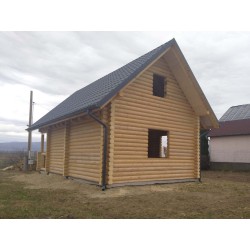 DREWNIANY DOM Z BALA 500x700 Z PODDASZEM UŻYTKOWYM