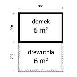 DOMEK OGRODOWY DREWNIANY DZIAŁKOWY 6 m2