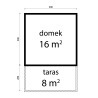 DOMEK OGRODOWY DREWNIANY 16 m2