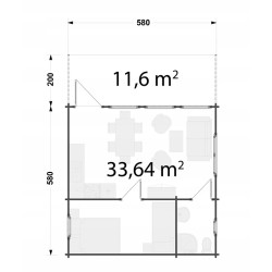 CAŁOROCZNY DOMEK "KLEOME" LETNISKOWY 36 m2 BALI Z TARASEM