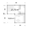 DOMEK LETNISKOWY "CYNTIA" STODOŁA 70m2 Z BALI PROFILOWANYCH