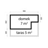 DOMEK OGRODOWY DREWNIANY DZIAŁKOWY
