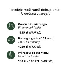 DOMEK "IRYS" OGRODOWY DO SAMODZIELNEGO MONTAŻU