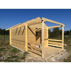 LETNISKOWY DOMEK DREWNIANY "AKACJA" Z BALI PROFILOWANYCH 12 M2