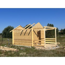 LETNISKOWY DOMEK DREWNIANY "AKACJA" Z BALI PROFILOWANYCH 12 M2