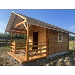 LETNISKOWY DOMEK DREWNIANY "AKACJA" Z BALI PROFILOWANYCH 12 M2