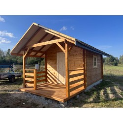 LETNISKOWY DOMEK DREWNIANY "AKACJA" Z BALI PROFILOWANYCH 12 M2