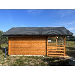 LETNISKOWY DOMEK DREWNIANY "AKACJA" Z BALI PROFILOWANYCH 12 M2
