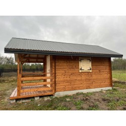 LETNISKOWY DOMEK DREWNIANY "AKACJA" Z BALI PROFILOWANYCH 12 M2