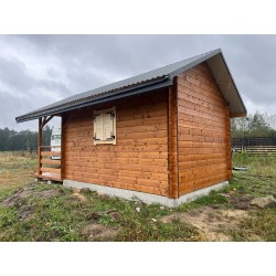 LETNISKOWY DOMEK DREWNIANY "AKACJA" Z BALI PROFILOWANYCH 12 M2