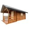 LETNISKOWY DOMEK DREWNIANY "AKACJA" Z BALI PROFILOWANYCH 12 M2