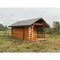 LETNISKOWY DOMEK DREWNIANY "AKACJA" Z BALI PROFILOWANYCH 12 M2