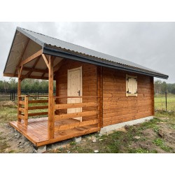 LETNISKOWY DOMEK DREWNIANY "AKACJA" Z BALI PROFILOWANYCH 12 M2