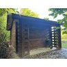 OGRODOWY DOMEK "HIACYNT" DREWNIANY 16 M2 Z DREWUTNIĄ