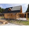 DOM Z BALI DREWNIANYCH - DOMEK Z BALI LETNISKOWY/CAŁOROCZNY 35m2 + PODDASZE