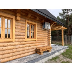 DOM Z BALI DREWNIANYCH - DOMEK Z BALI LETNISKOWY/CAŁOROCZNY 35m2 + PODDASZE
