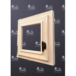 OKNO DREWNIANE ROZWIERNO UCHYLNE 50x50 DO WC/POM. GOSPODARCZEGO