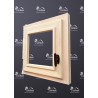 OKNO DREWNIANE ROZWIERNO UCHYLNE 50x50 DO WC/POM. GOSPODARCZEGO