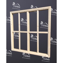 DREWNIANE OKNO STAŁE ECO 90x90 cm KOMPLETNE Z SZYBĄ DO ALTANEK DOMKÓW