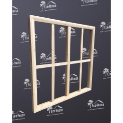DREWNIANE OKNO STAŁE ECO 90x90 cm KOMPLETNE Z SZYBĄ DO ALTANEK DOMKÓW