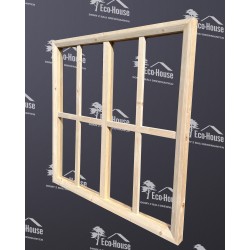 DREWNIANE OKNO STAŁE ECO 90x90 cm KOMPLETNE Z SZYBĄ DO ALTANEK DOMKÓW
