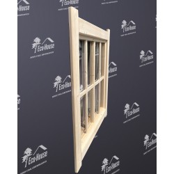 DREWNIANE OKNO STAŁE ECO 90x90 cm KOMPLETNE Z SZYBĄ DO ALTANEK DOMKÓW